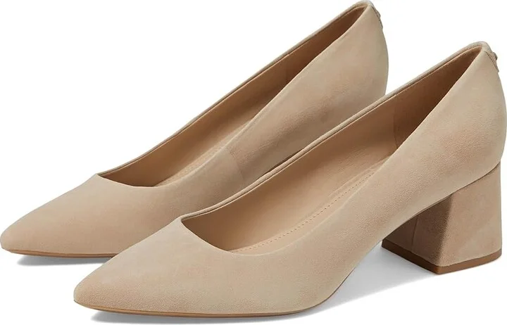 Calvin Klein Lenott High Women's Heels Light Natural Suede : 6.5 M, Leather/Suede/Synthetic