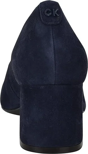 Calvin Klein Lenott High Women's Heels Navy Suede : 6 M, Leather/Suede/Synthetic - Image 4