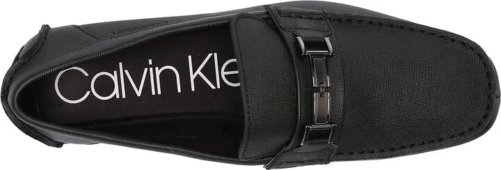 Calvin Klein Magnus Men's Shoes Black/Black/Weave Emboss Action : 7 M, Leather - Image 2