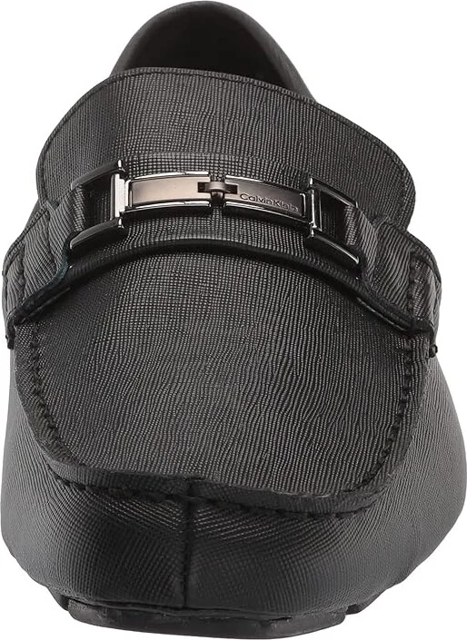 Calvin Klein Magnus Men's Shoes Black/Black/Weave Emboss Action : 7 M, Leather - Image 5