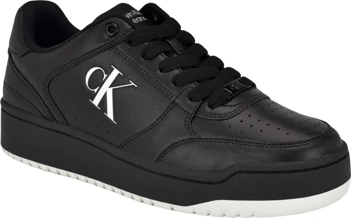 Calvin Klein Men's Acre Lace-Up Casual Sneakers - Black/White Multi