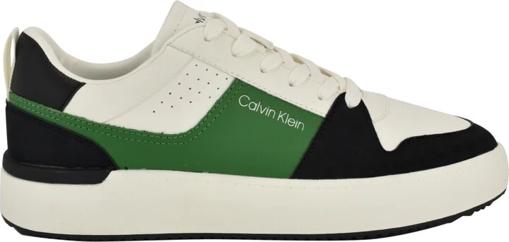 Calvin Klein Men's Blayne Casual Lace-Up Sneakers - Black/Green - Image 2