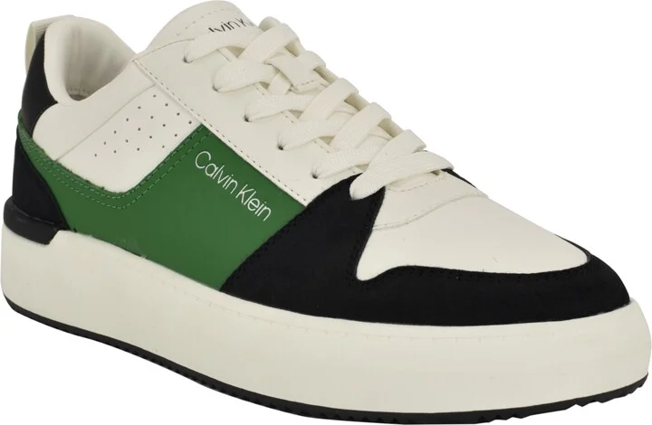 Calvin Klein Men's Blayne Casual Lace-Up Sneakers - Black/Green