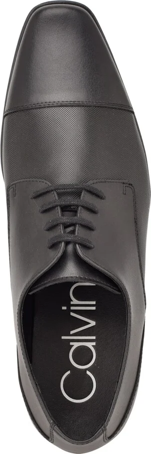 Calvin Klein Men's Bram Lace Up Cap-Toe Leather Dress Shoes - Image 4