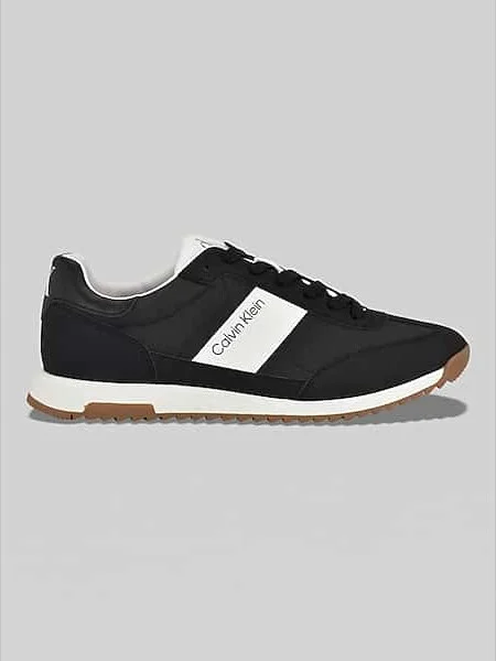 Calvin Klein Men's Galent Lace-Up Sneakers Black/White