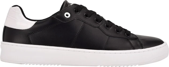 Calvin Klein Men's Lucio Casual Lace Up Sneakers - Black, White Croc - Image 2