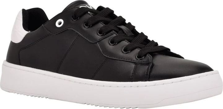 Calvin Klein Men's Lucio Casual Lace Up Sneakers - Black, White Croc