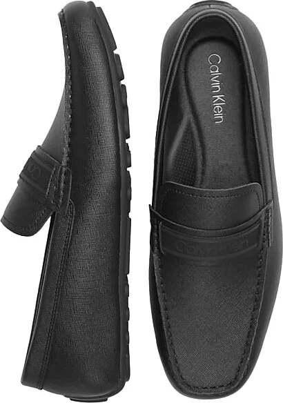 Calvin Klein Men's Oliver Logo Gross Grain Drivers Black