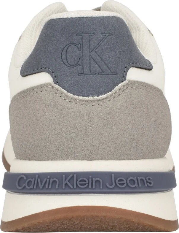 Calvin Klein Men's Phino Lace-Up Casual Sneakers - Light Grey/White/Blue - Image 3