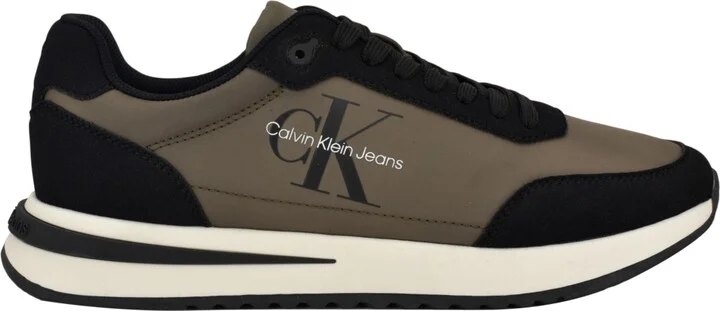 Calvin Klein Men's Phino Lace-Up Casual Sneakers - Light Grey/White/Blue - Image 6