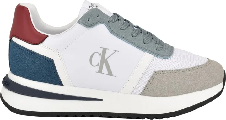 Calvin Klein Men's Picio Lace Up Casual Sneakers - Medium Blue/White Multi - Image 6