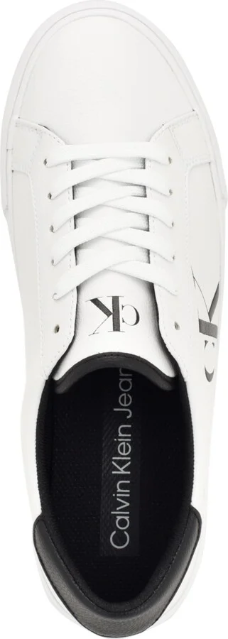 Calvin Klein Men's Rex Lace-Up Slip-On Sneakers - White, Navy - Image 4