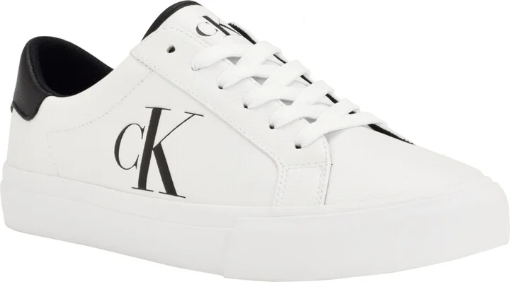 Calvin Klein Men's Rex Lace-Up Slip-On Sneakers - White, Navy
