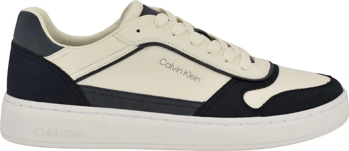 Calvin Klein Men's Waclon Lace-Up Casual Sneakers - Dark blue, Ivory - Image 2
