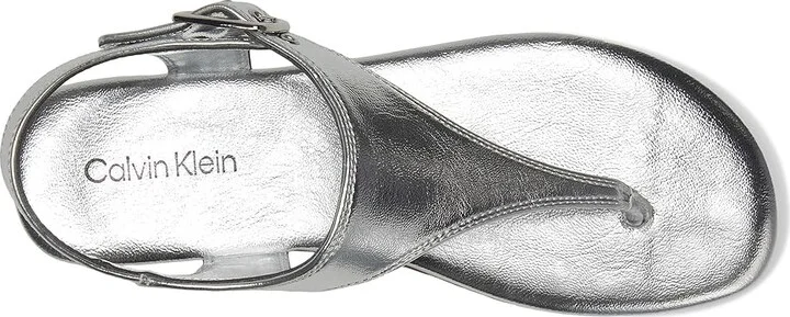 Calvin Klein Moraca Women's Sandals Silver : 9.5 M, Synthetic - Image 2