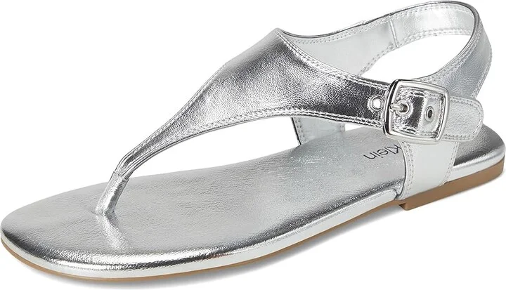 Calvin Klein Moraca Women's Sandals Silver : 9.5 M, Synthetic - Image 5