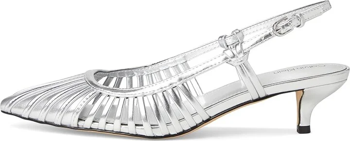 Calvin Klein Movella High Women's Heels Silver : 6 M, Leather - Image 6