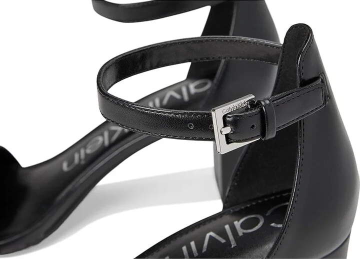 Calvin Klein Nolene Women's Sandals Black : 9.5 M, Faux Leather - Image 7