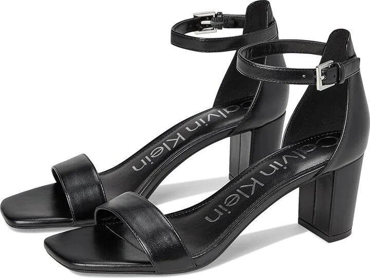 Calvin Klein Nolene Women's Sandals Black : 9.5 M, Faux Leather