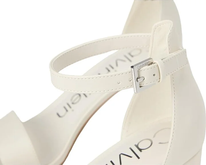 Calvin Klein Nolene Women's Sandals Ivory : 7.5 M, Faux Leather - Image 7