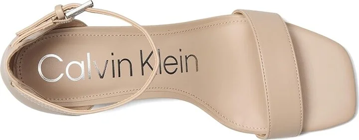 Calvin Klein Nolene Women's Sandals Light Natural : 8 M, Faux Leather - Image 2