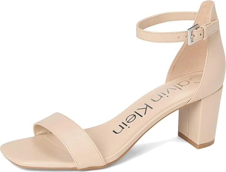 Calvin Klein Nolene Women's Sandals Light Natural : 8 M, Faux Leather - Image 5
