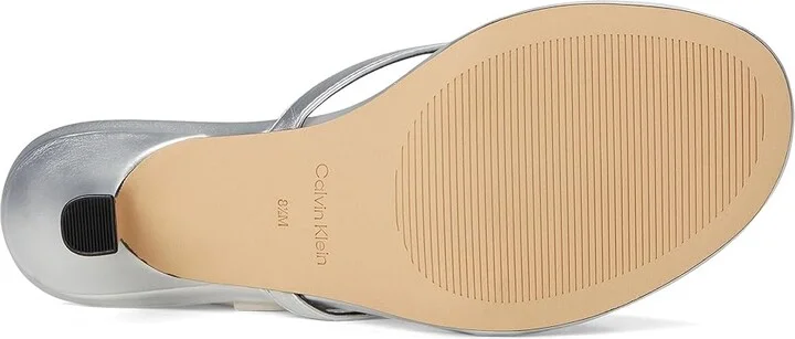 Calvin Klein Opelle Women's Sandals Silver : 6 M, Faux Leather - Image 3