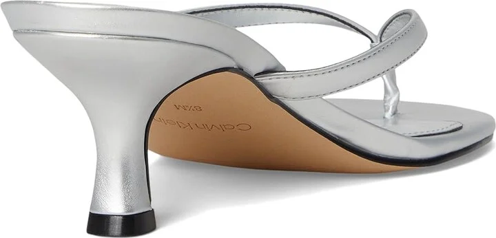 Calvin Klein Opelle Women's Sandals Silver : 6 M, Faux Leather - Image 4