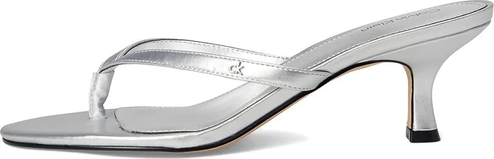 Calvin Klein Opelle Women's Sandals Silver : 6 M, Faux Leather - Image 6
