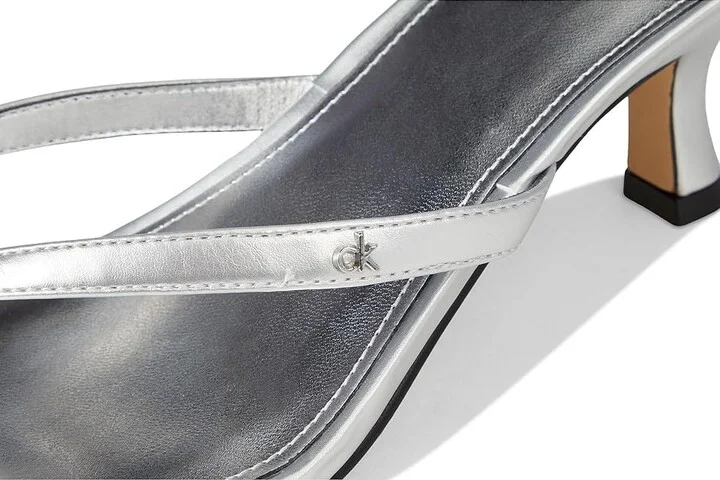 Calvin Klein Opelle Women's Sandals Silver : 6 M, Faux Leather - Image 7