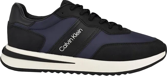 Calvin Klein Paters Men's Lace Up Wing Tip Shoes Black/Navy : 11 M, Synthetic - Image 6