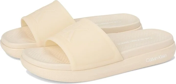 Calvin Klein Peari Women's Sandals Light Natural : 6 M, Synthetic