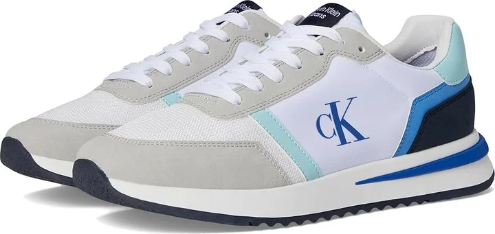 Calvin Klein Picio Men's Lace-up Boots Medium Blue/White : 11.5 M