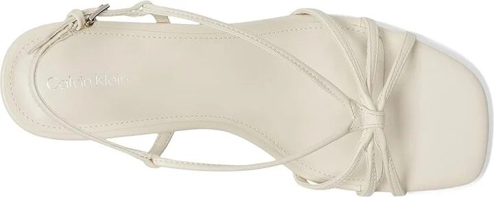 Calvin Klein Poeta Women's Sandals Ivory : 7.5 M, Faux Leather - Image 2