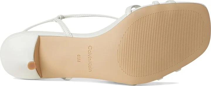 Calvin Klein Poeta Women's Sandals Ivory : 7.5 M, Faux Leather - Image 3