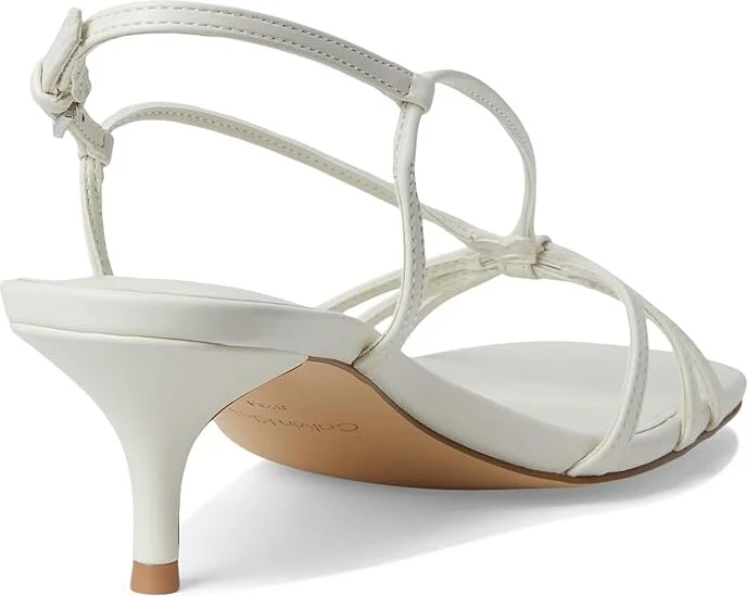 Calvin Klein Poeta Women's Sandals Ivory : 7.5 M, Faux Leather - Image 4
