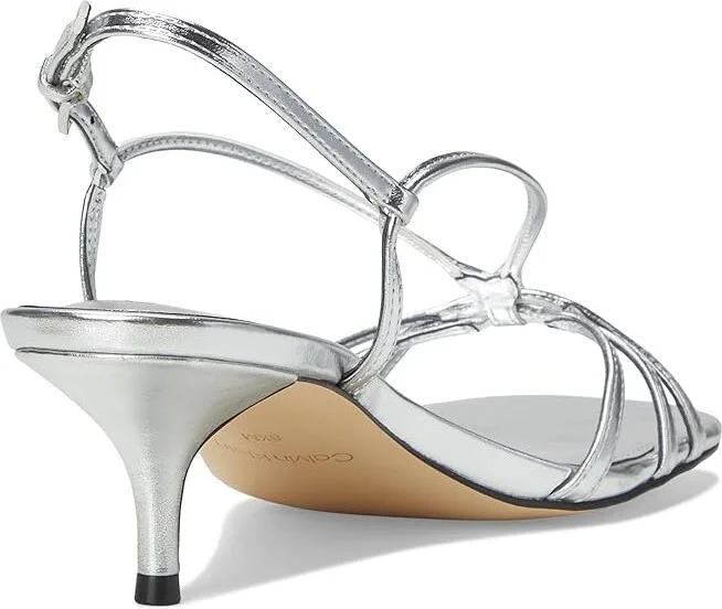 Calvin Klein Poeta Women's Sandals Silver : 6 M, Faux Leather - Image 4