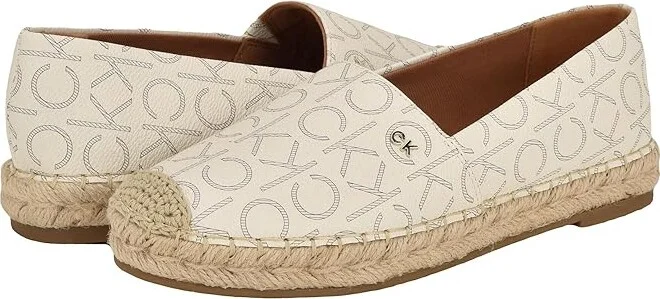 Calvin Klein Popular Women's Shoes Ivory Logo : 5 M, Textile