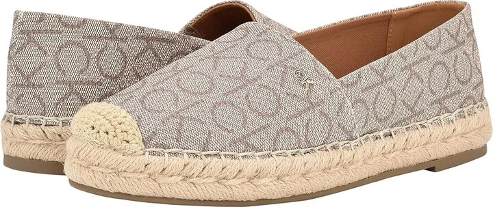 Calvin Klein Popular Women's Shoes Taupe Logo : 5.5 M, Textile