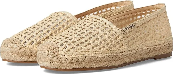 Calvin Klein Presley Women's Sandals Light Natural : 7 M, Leather/Rubber
