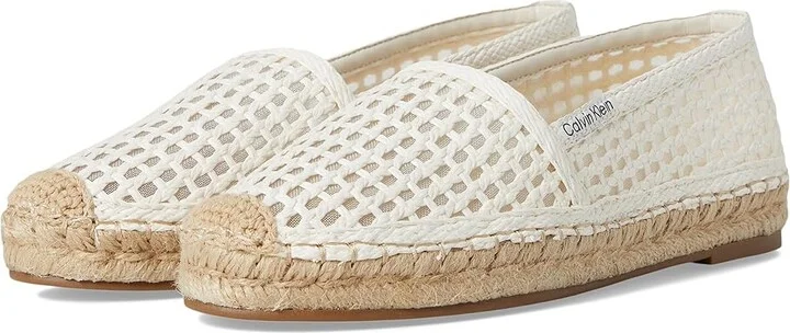 Calvin Klein Presley Women's Sandals White : 8 M, Leather/Rubber