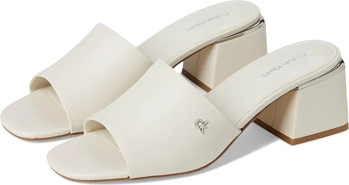 Calvin Klein Rowena Women's Sandals Ivory : 8.5 M, Synthetic