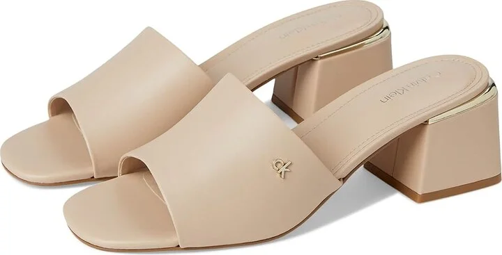 Calvin Klein Rowena Women's Sandals Light Natural : 7.5 M, Synthetic