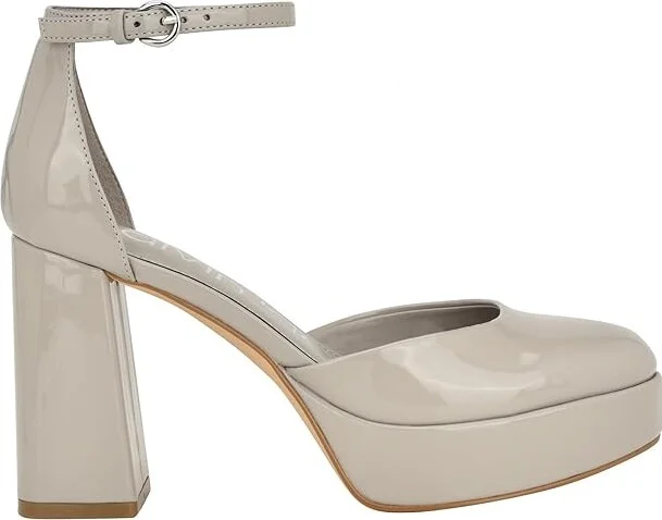Calvin Klein Sabin High Women's Heels Light Grey Patent : 5.5 M, Leather/Suede/Synthetic - Image 4