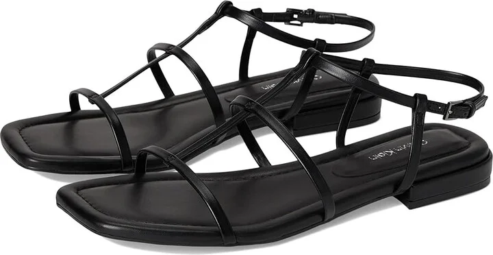 Calvin Klein Sallia Women's Sandals Black : 8 M, Faux Leather