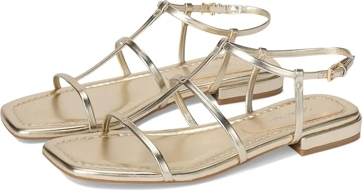 Calvin Klein Sallia Women's Sandals Gold : 5 M, Faux Leather