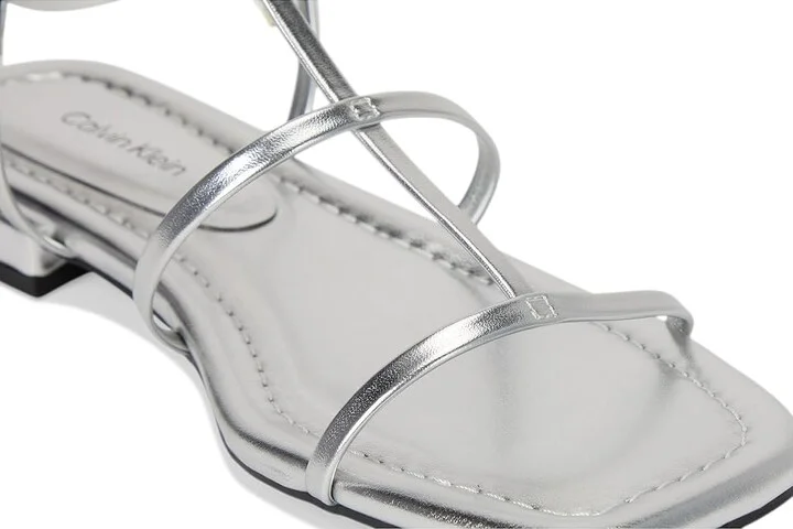 Calvin Klein Sallia Women's Sandals Silver : 6.5 M, Faux Leather - Image 7