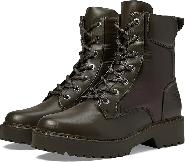Calvin Klein Sallon Women's Boots Dark Green : 8.5 M, Rubber/Synthetic