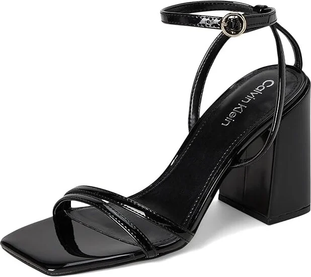 Calvin Klein Sassa Women's Sandals Black Patent : 8 M, Leather - Image 5