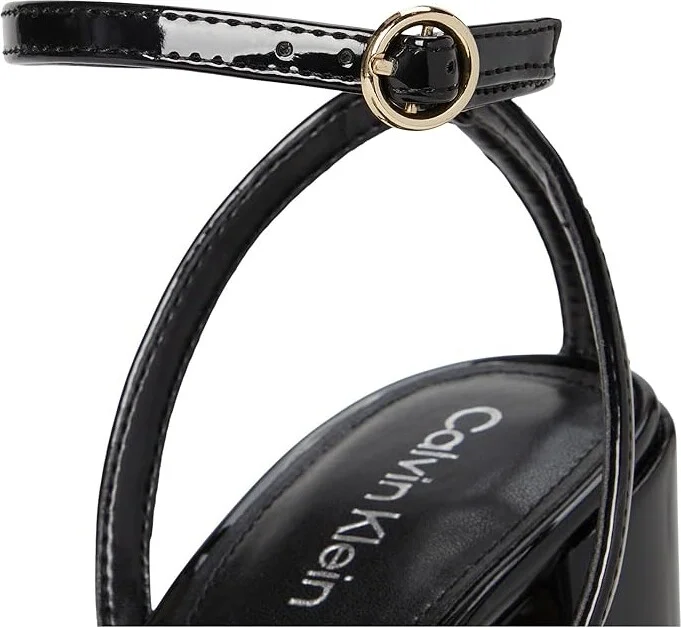 Calvin Klein Sassa Women's Sandals Black Patent : 8 M, Leather - Image 7
